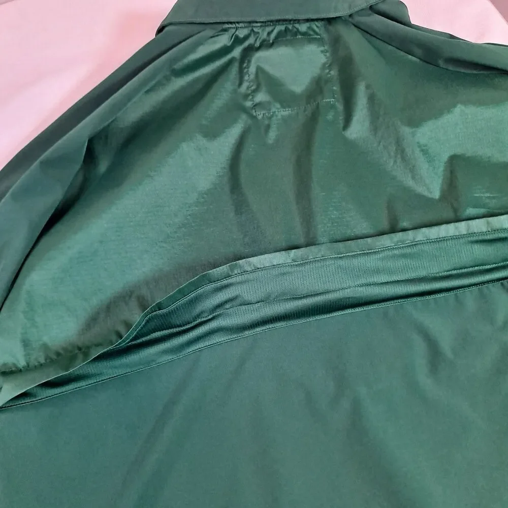 Adidas Mens Sideline 1/4 Zip Short Sleeve Pullover Shirt Size L Dark Green